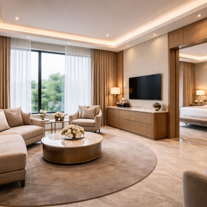 Không gian phòng khách sạn suite
