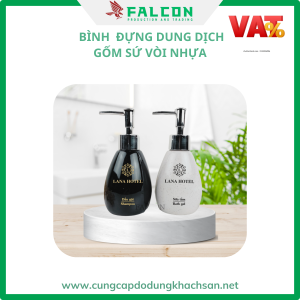Bình đựng dung dịch gốm sứ vòi nhựa