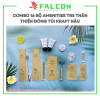 Combo 16 - Bộ amenities tre thân thiện đóng túi kraft nâu