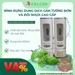 Bình đựng dung dịch gắn tường đôi nhựa cao cấp