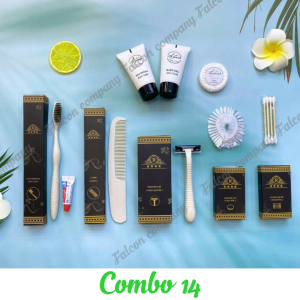Combo 14 - Bộ amenities lúa mạch cao cấp bao bì vỏ hộp giấy