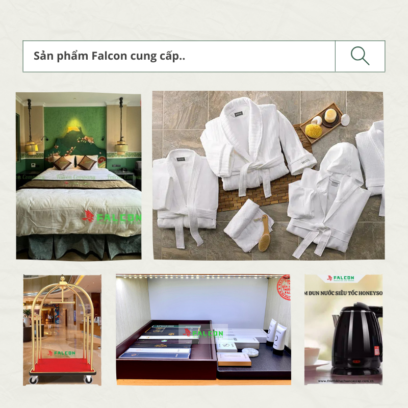 Đồ dùng thiết bị khách sạn Falcon cung cấp
