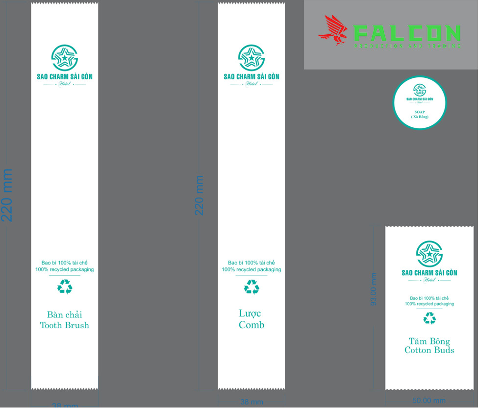 Bộ Amenities đóng túi giấy kraft cao cấp, thân thiện với môi trường