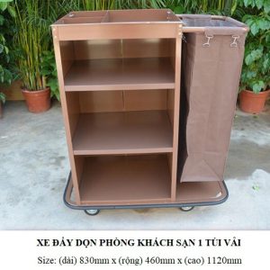 Xe dọn buồng phòng khách sạn 1 túi