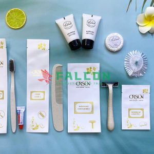 Combo 12 Bộ amenities lúa mạch sang trọng đóng túi giấy đá